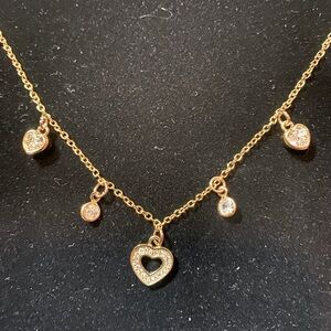 18” gold heart necklace
